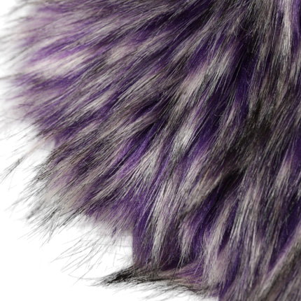 Purple Faux Fur Whole Head Wrap Hat