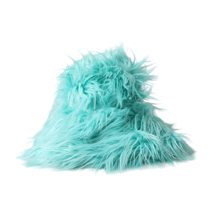 Mint Green Acrylic Fur Womens Bucket Hat