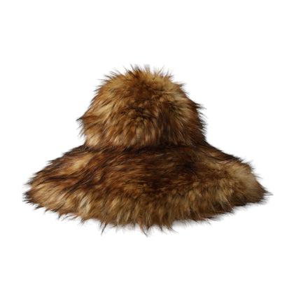 Brown Modacrylic Faux Fur Bucket Hat