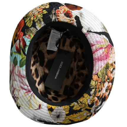 Multicolor Patchwork Women Fedora Wide Brim Hat