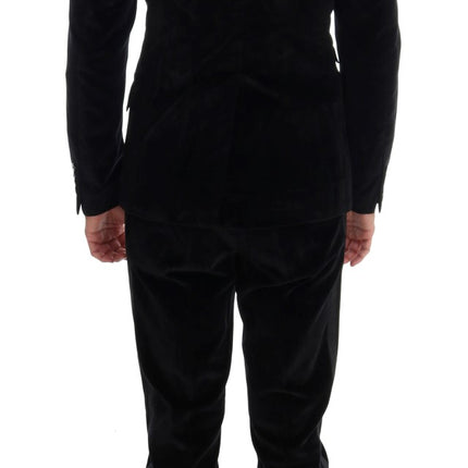 Traje de tres piezas elegante Black Slim Fit