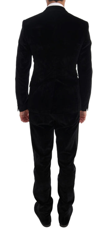 Traje de tres piezas elegante Black Slim Fit