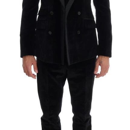 Traje de tres piezas elegante Black Slim Fit