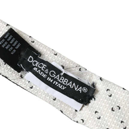 Black White Patterned Adjustable Tie