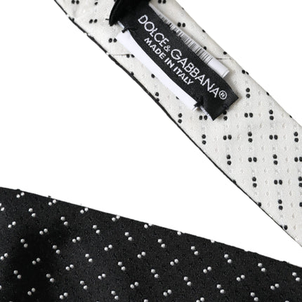 Black White Patterned Adjustable Tie