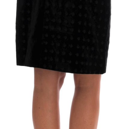 Baroque Embroidered Velvet Pencil Skirt