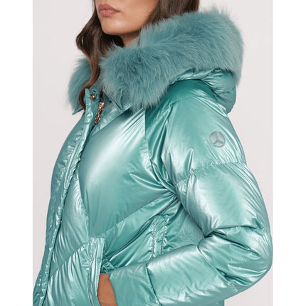 Light Blue Polyester Jackets & Coat