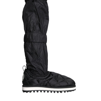 Black Quilted High Top Boots Sneakers Shoes