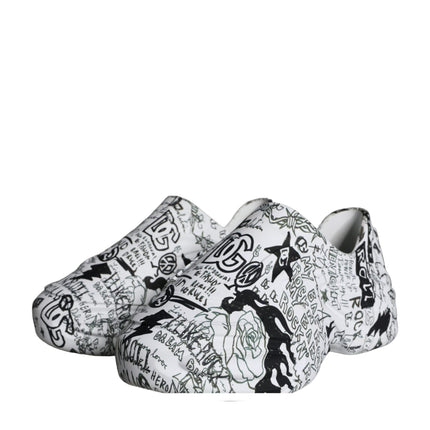 White Black Graffiti Daymaster Sneakers Shoes