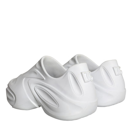 White Foiled Rubber Toy Low Top Sneakers Shoes