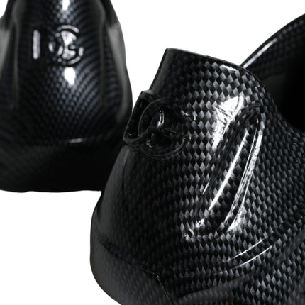 Black Foiled Rubber Toy Low Top Men Sneakers Shoes