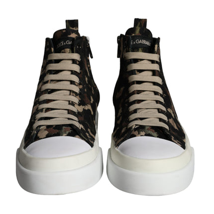 Multicolor Camouflage High Top Sneaker Shoes