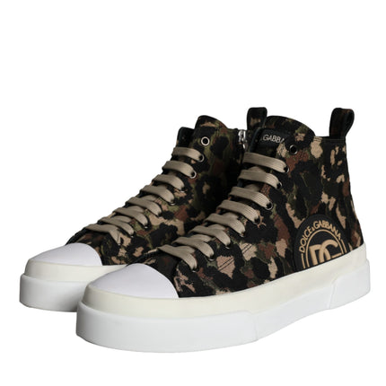 Multicolor Camouflage High Top Sneaker Shoes