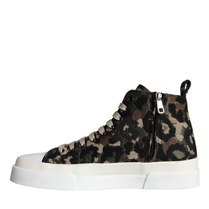 Multicolor Camouflage High Top Sneaker Shoes