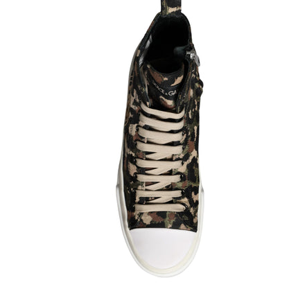 Multicolor Camouflage High Top Sneaker Shoes