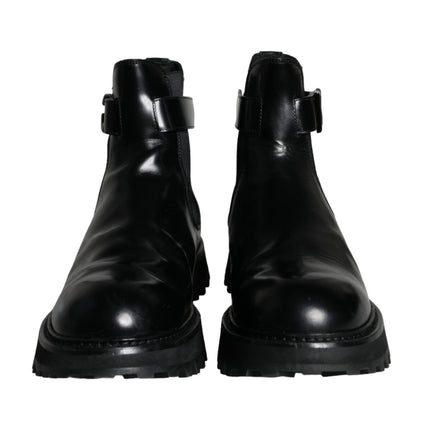 Black Belted DG Logo Men Chelsea Boots Shoes