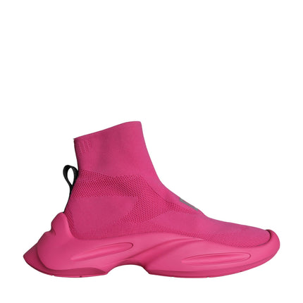 Pink Logo Print Slip On Socks Sneakers Shoes