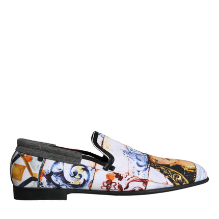 Multicolor Madonna Majolica Amalfi Men Loafers Shoes