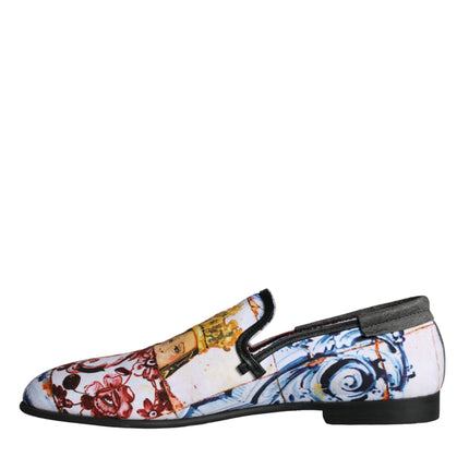 Multicolor Madonna Majolica Amalfi Men Loafers Shoes