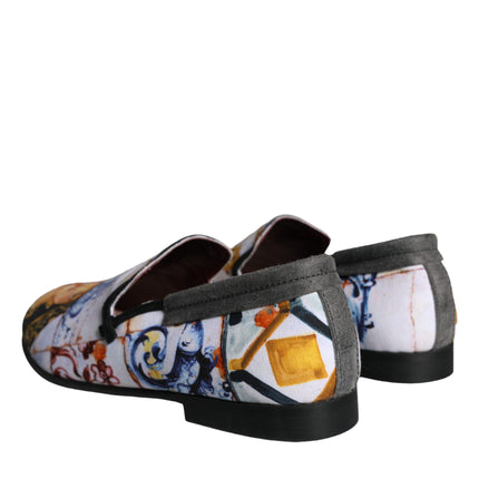 Multicolor Madonna Majolica Amalfi Men Loafers Shoes