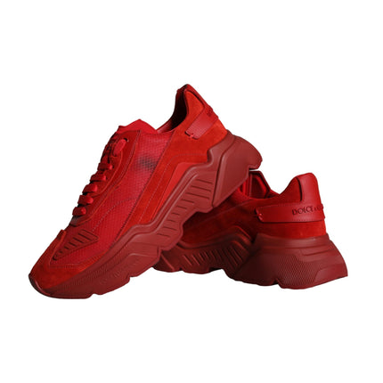 Red Leather Daymaster Low Top Sneakers Shoes