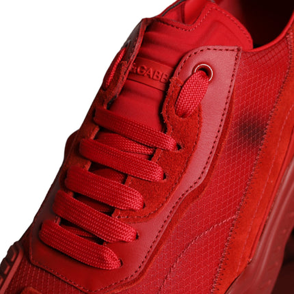 Red Leather Daymaster Low Top Sneakers Shoes