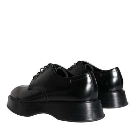 Black Calf Leather Derby Formal Dress Shoes