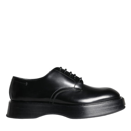 Black Calf Leather Derby Formal Dress Shoes