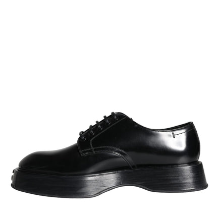 Black Calf Leather Derby Formal Dress Shoes