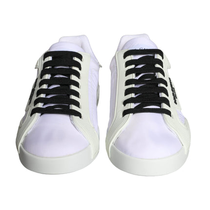 White Portofino Logo Low Top Trainers Sneakers Shoes