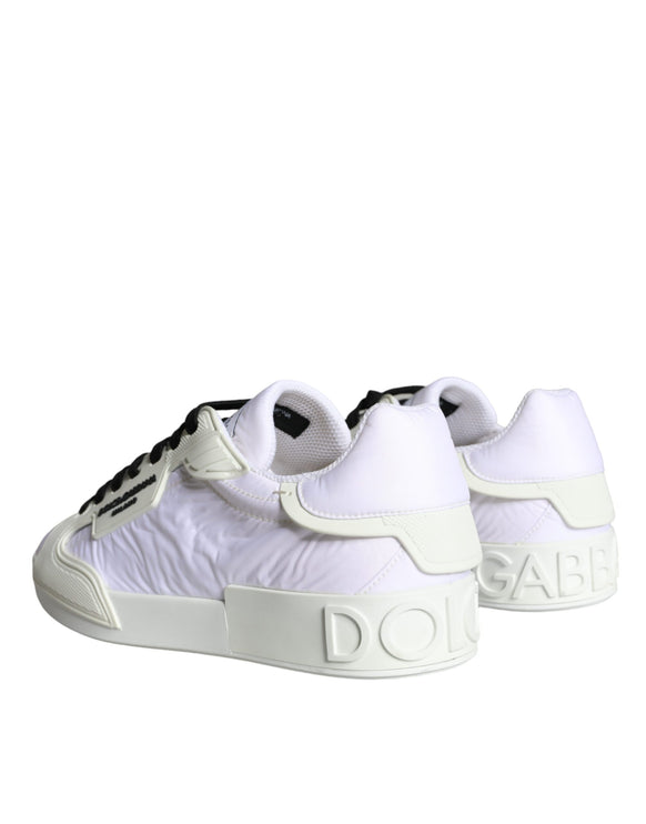 White Portofino Logo Low Top Trainers Sneakers Shoes