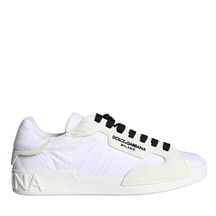 White Portofino Logo Low Top Trainers Sneakers Shoes