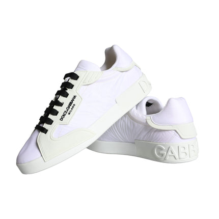 White Portofino Logo Low Top Trainers Sneakers Shoes