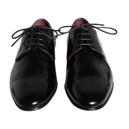 Black Calfskin Leather Derby Dress Men Shoes