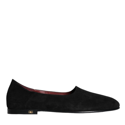 Black Suede Loafers Formal Slip On Shoes