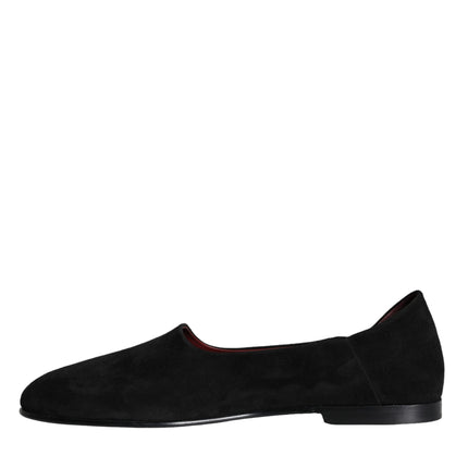 Black Suede Loafers Formal Slip On Shoes