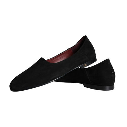 Black Suede Loafers Formal Slip On Shoes