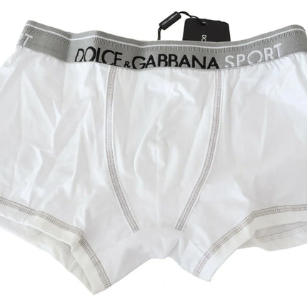 White Cotton Stretch Regular Boxer Underwear