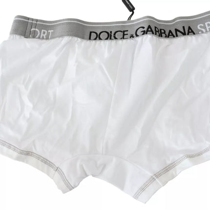 White Cotton Stretch Regular Boxer Underwear