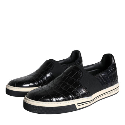 Black Leather Loafers Slippers Casual Shoes