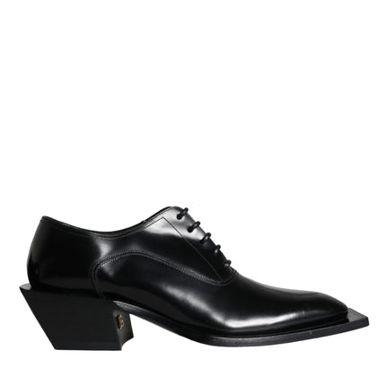 Black Calfskin Leather Derby Dress Men Shoes