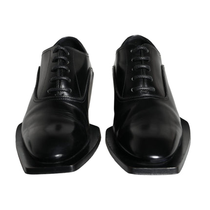 Black Calfskin Leather Derby Dress Men Shoes