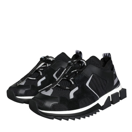 Black White Logo Sorrento Mens Sneakers Shoes