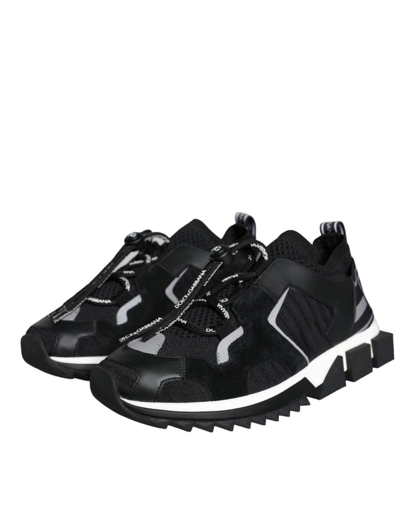 Black White Logo Sorrento Mens Sneakers Shoes