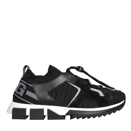 Black White Logo Sorrento Mens Sneakers Shoes