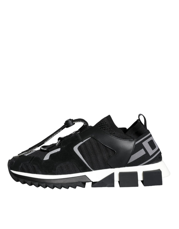 Black White Logo Sorrento Mens Sneakers Shoes