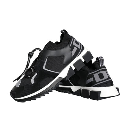 Black White Logo Sorrento Mens Sneakers Shoes