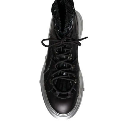 Black Nylon Galileo High Top Sneakers Shoes