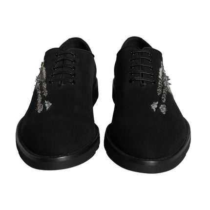 Black Suede Sicilia Lace Up Formal Shoes