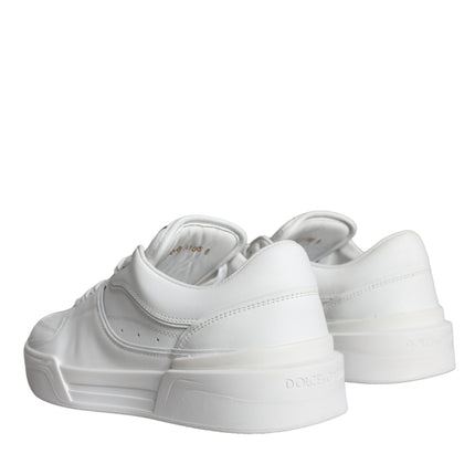 White Miami Leather Low Top Sneakers Shoes